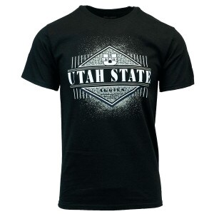 utah state splatter paint tshirt black